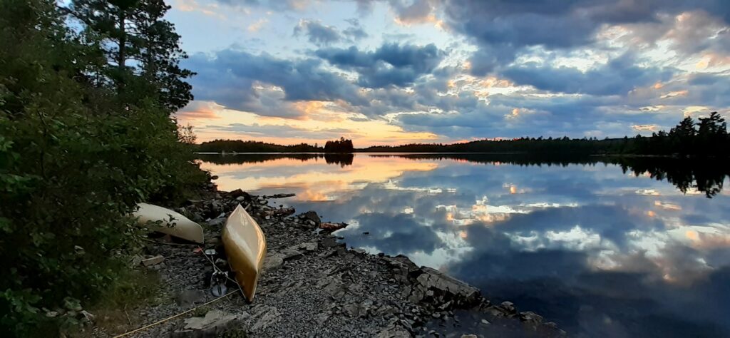 lake at sunset