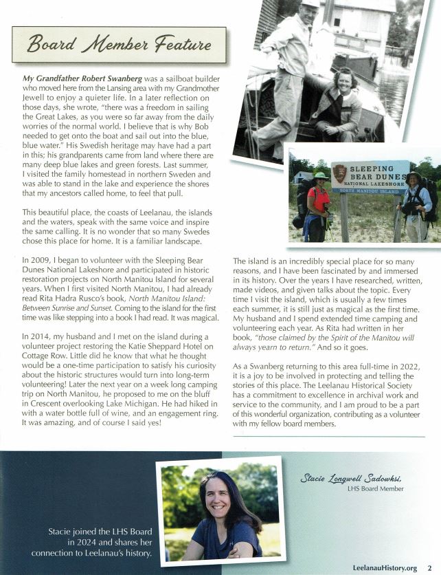 Leelanau Historical Society Feature